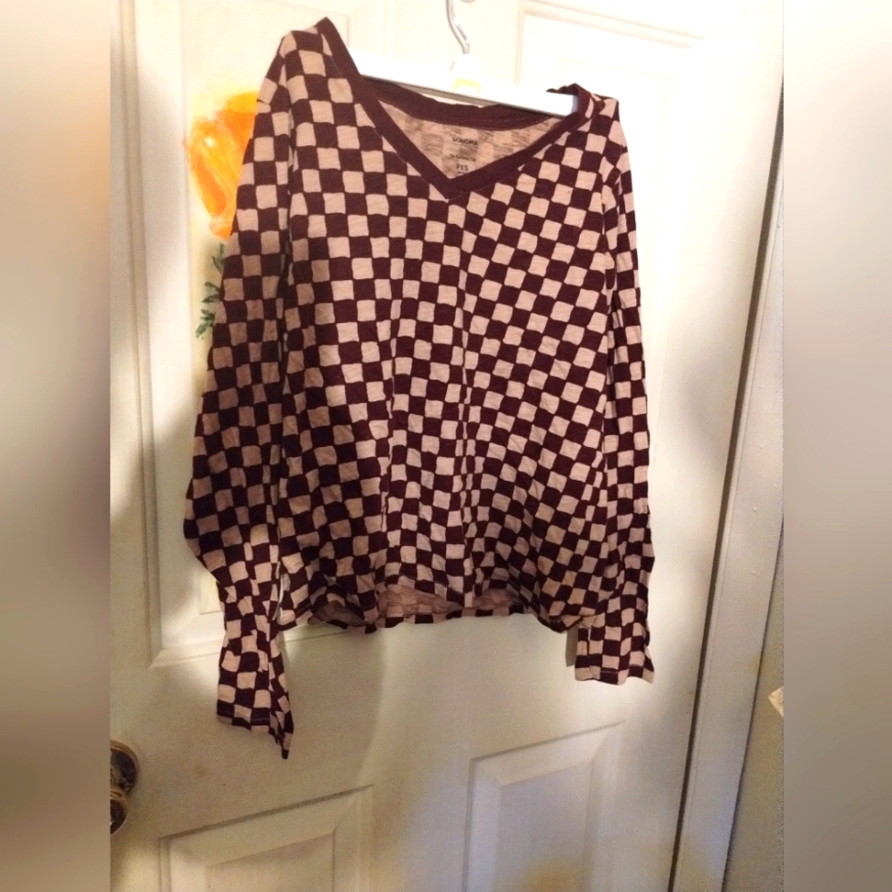 Sonoma Petite X Small Checkered long sleeve